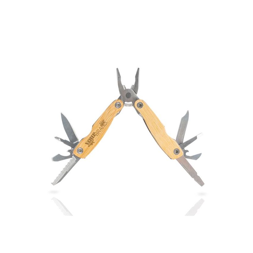 Multi Bamtool Multifunctional Bamboo and Stainless Steel Pliers, Foldable
