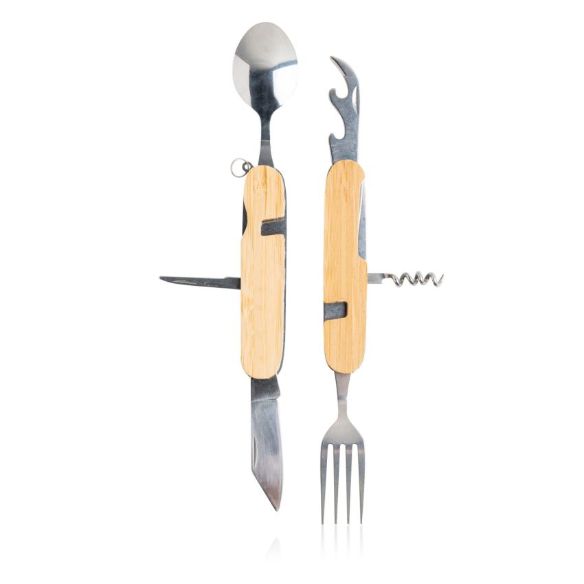 Cutleroo Foldable Bamboo Cutlery Set