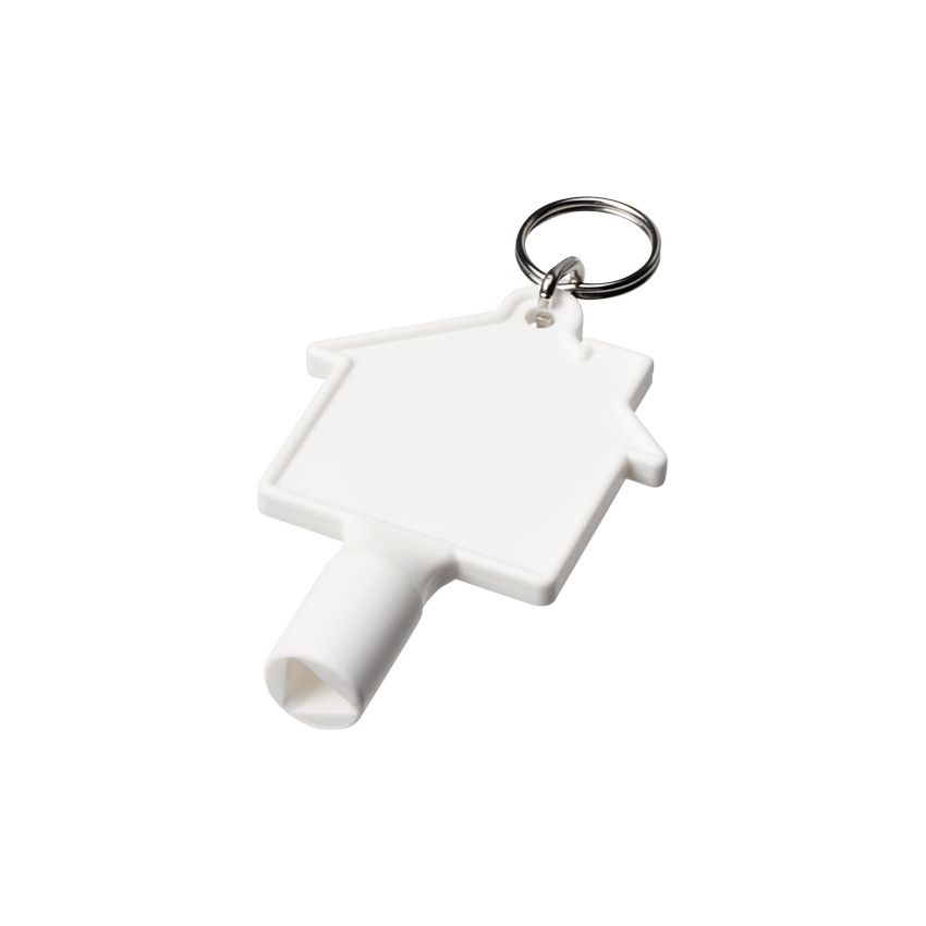 Recycled house-shaped keyring 