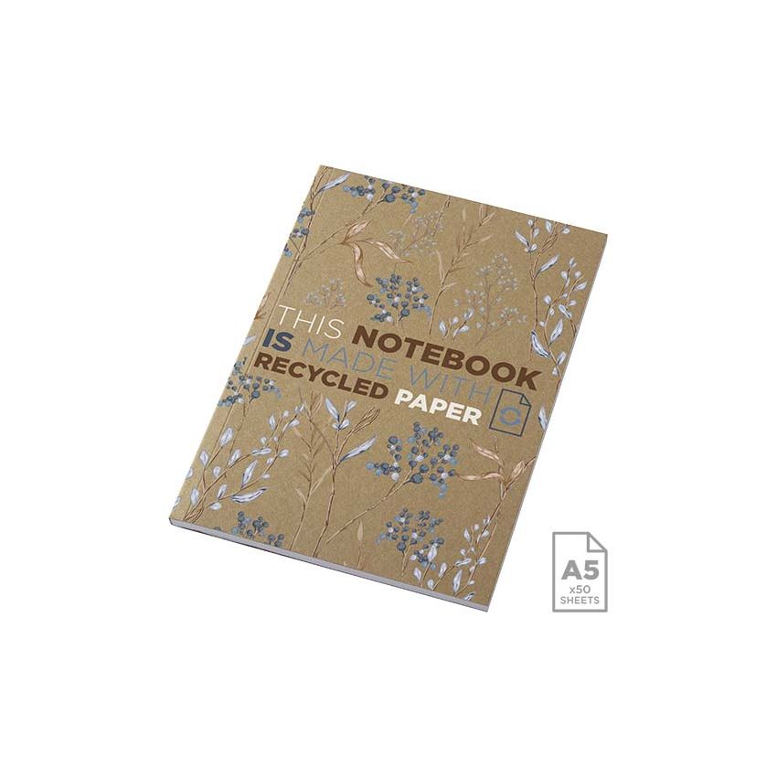 Recycled Kraft Softcover A5 Notepad - 50 Sheets 