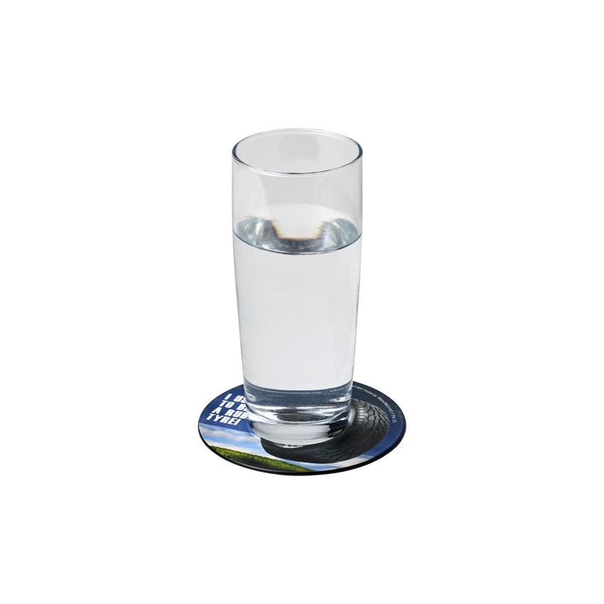 Brite-Mat® round coaster made from tyre material