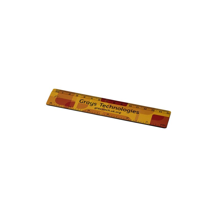 15 cm ruler with 100% recycled plastic 