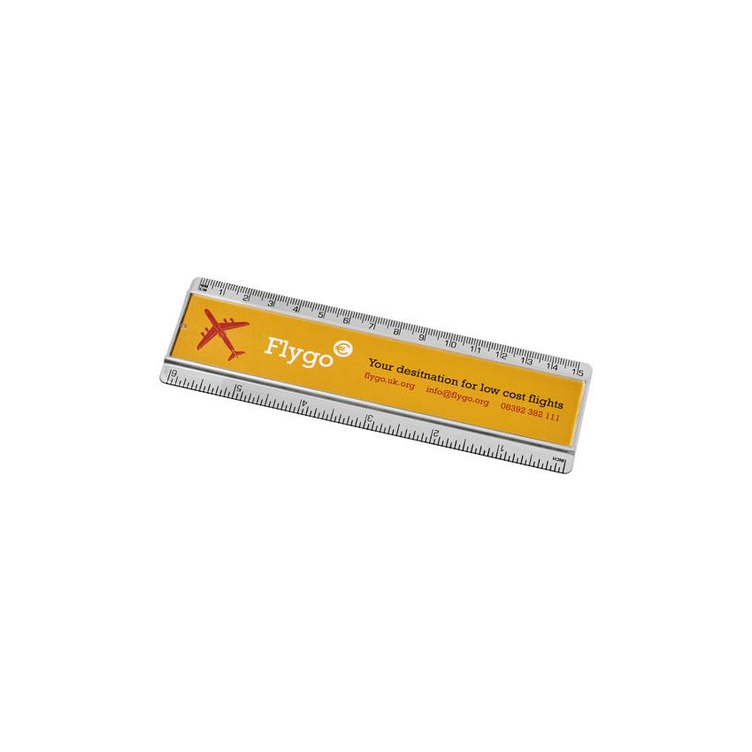 15 cm plastic ruler with inserted paper 