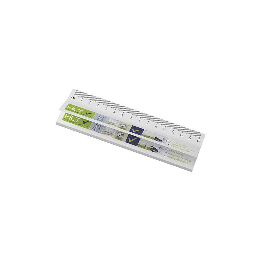 Recycled sticky notes with printed ruler 
