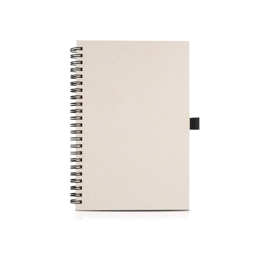 Milknote A5 ring-bound notepad made from recycled milk carton board