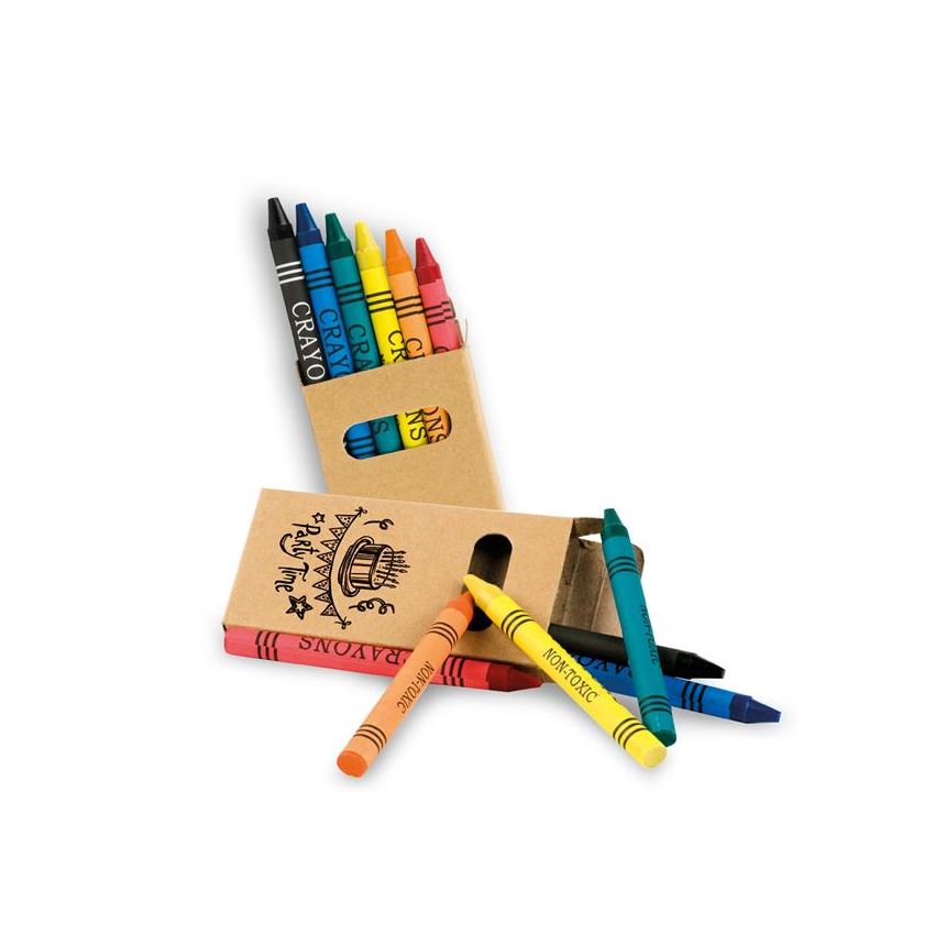SixArt Box with 6 wax crayons