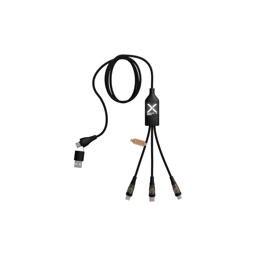 100W / 5A 5-in-1 fast charging cable with digital display