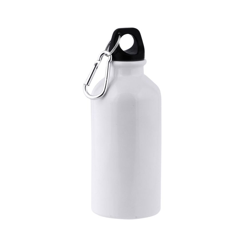Ollaf Aluminium Bottle, 400 ml for sublimation with carabiner