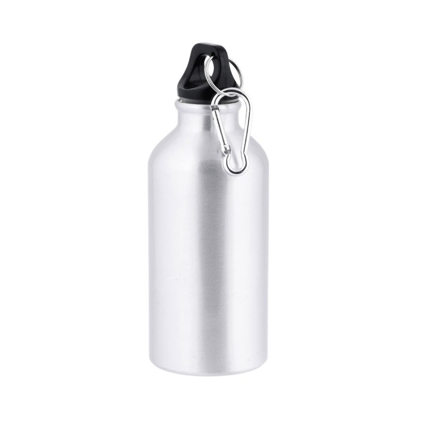 Ollaf Aluminium Bottle, 400 ml for sublimation with carabiner