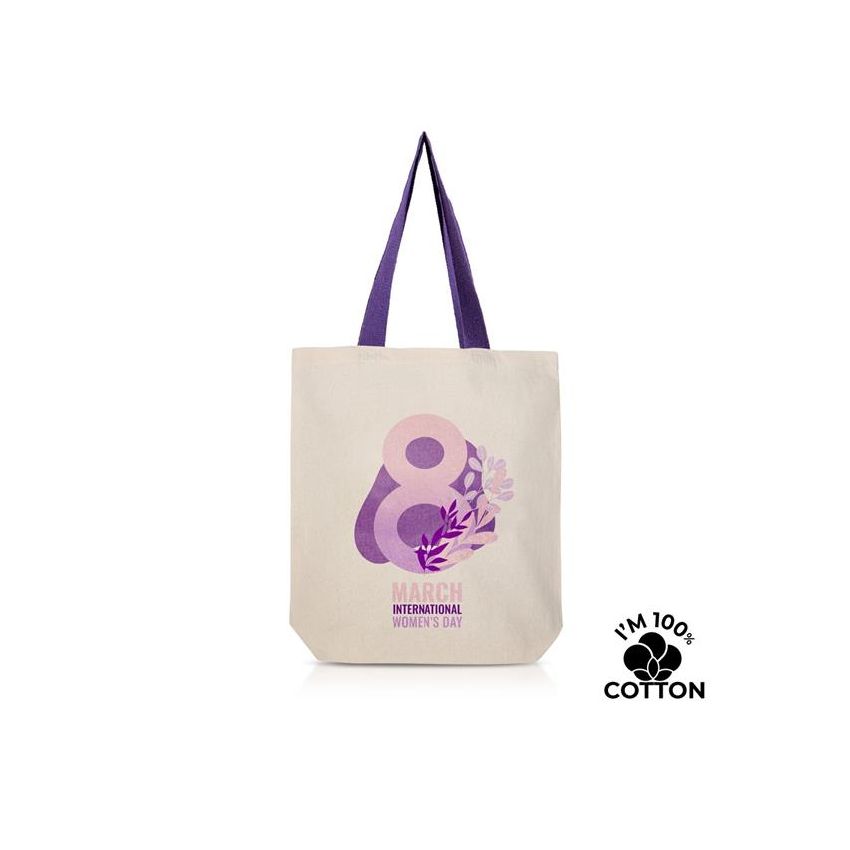 Chicotton Long Handle Tote Bag 100% Cotton 180gsm