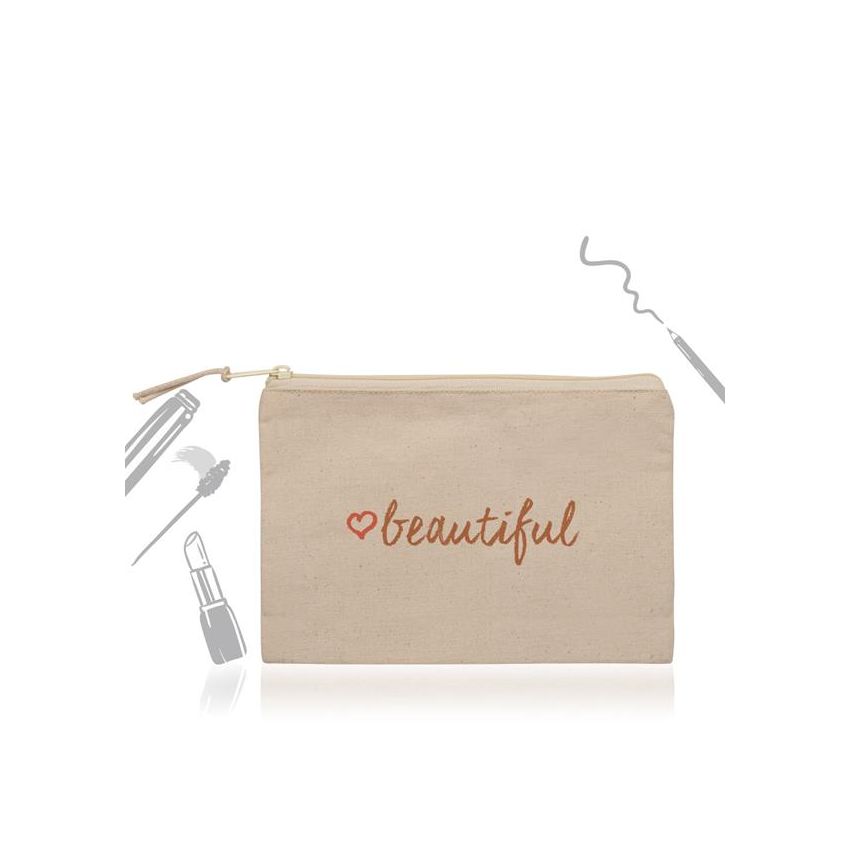 Cotpouch bag in 100% cotton canvas, with fastening