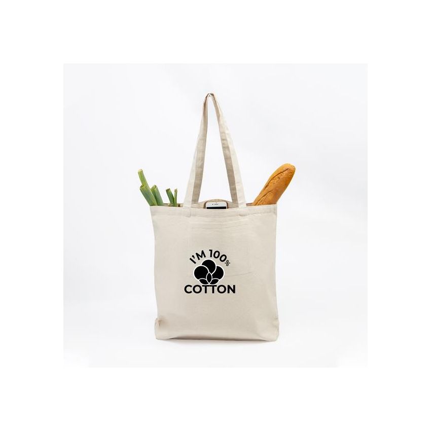 Canvashop Bag in 100% cotton canvas, with inner pocket