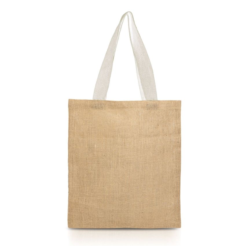 Jute Sack Bag with Cotton Handles