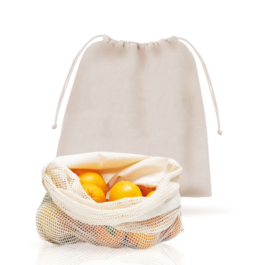 NetString Drawstring Mesh Bag, 100% cotton
