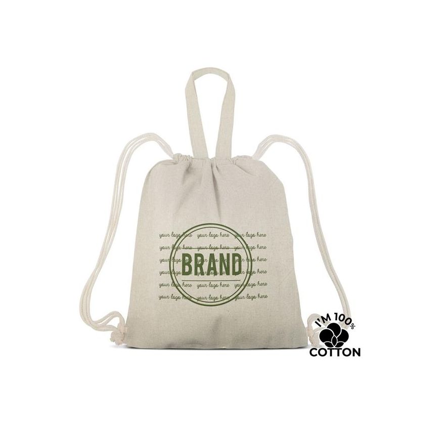 COTDUO Drawstring Backpack with Straps 100% Cotton 140 grams/m2
