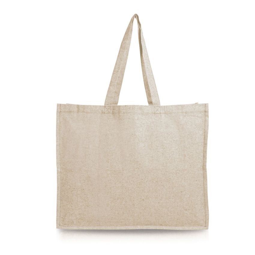 Fashionista Bag in recycled cotton 190gsm with gusset and side