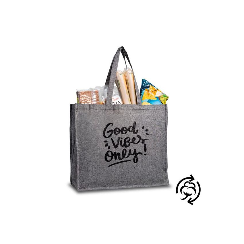 Fashionista Bag in recycled cotton 190gsm with gusset and side