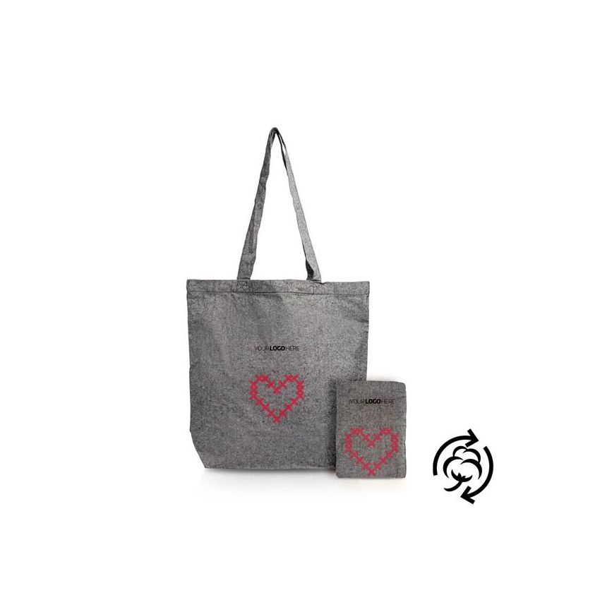 Vikbar Foldable Recycled Cotton Bag 190 g/m2