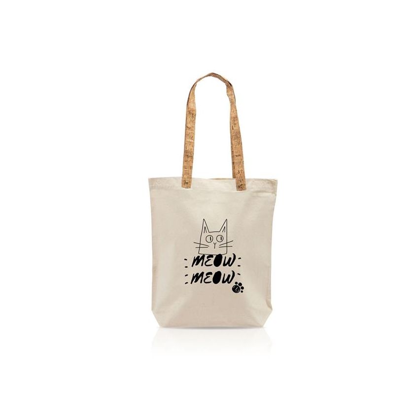 Natcork Cotton Bag with Cork Handles
