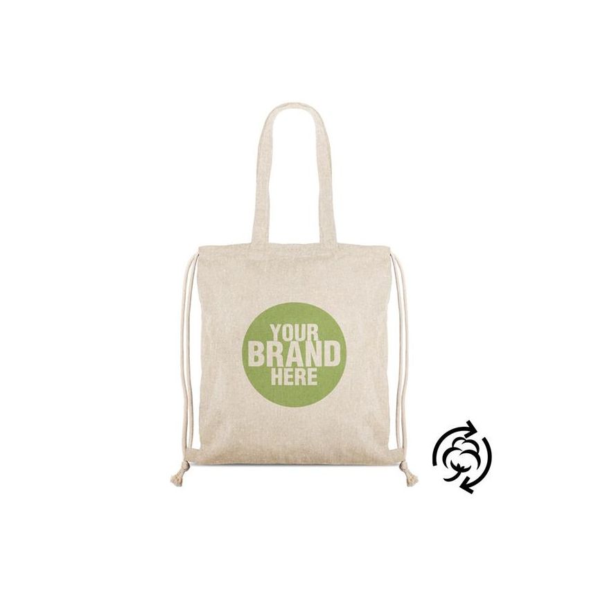 RecyPack Recycled Cotton Drawstring Bag