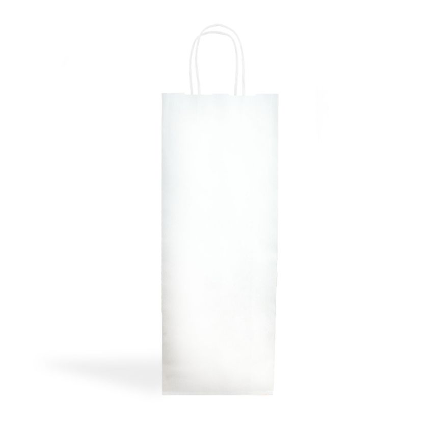 WKraft01 Kraft paper bag 120g/m2 15X39X8cm - white