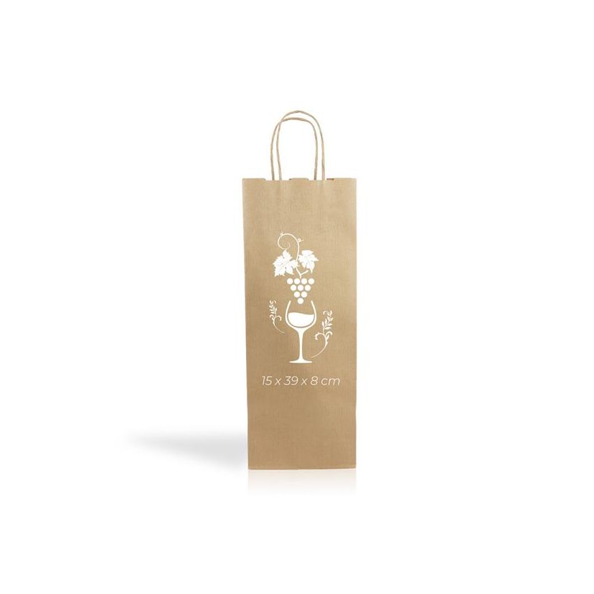 Kraft01 Kraft paper bag 120gsm 15x39x8cm