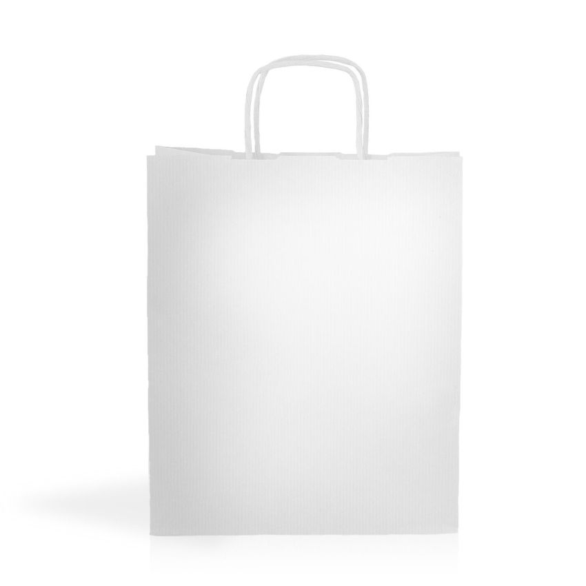 WKraft03 Kraft paper bag 90gsm 22x27x10cm - white