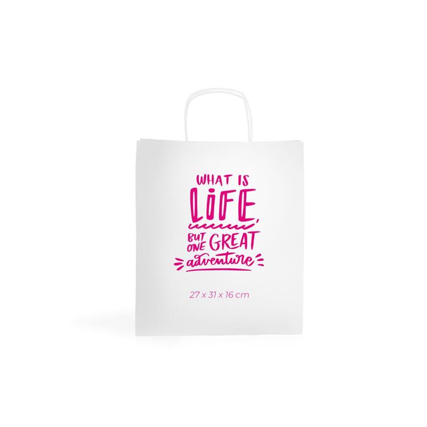 WKraft05 Kraft paper bag 100gsm 27x31x16cm - white