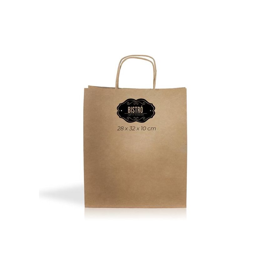Kraft08 Kraft paper bag 90gsm 28X32X10cm