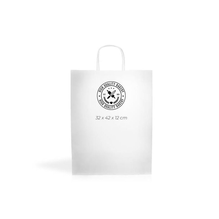 WKraft08 Kraft paper bag 100g/m² 32x42x12cm - white
