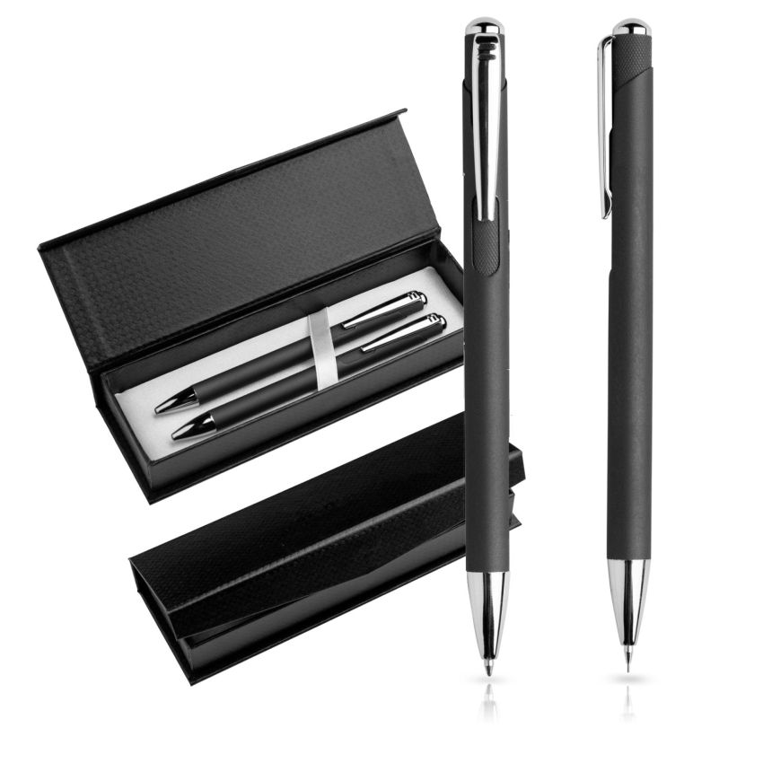 Writz Set Metal Ballpoint Pen and Mechanical Pencil Set, Gift Case