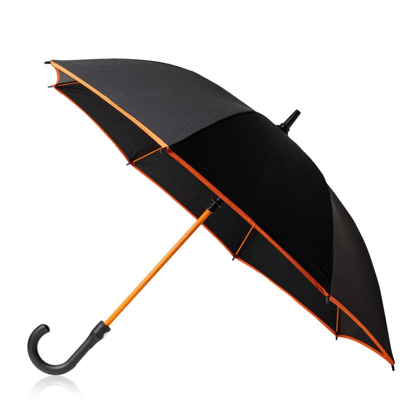 Eddy Automatic Umbrella, in pongee, coloured ribs