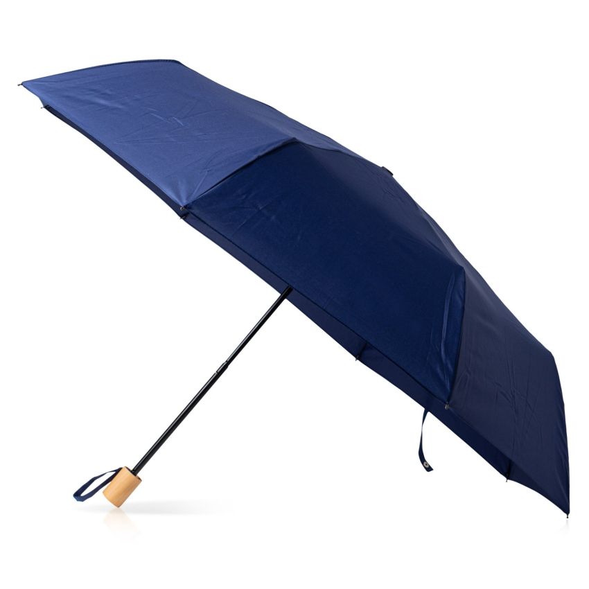 Small 190T pongee retractable umbrella, with matching handle and pouch