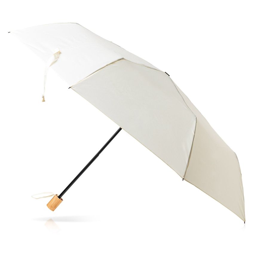 Small 190T pongee retractable umbrella, with matching handle and pouch