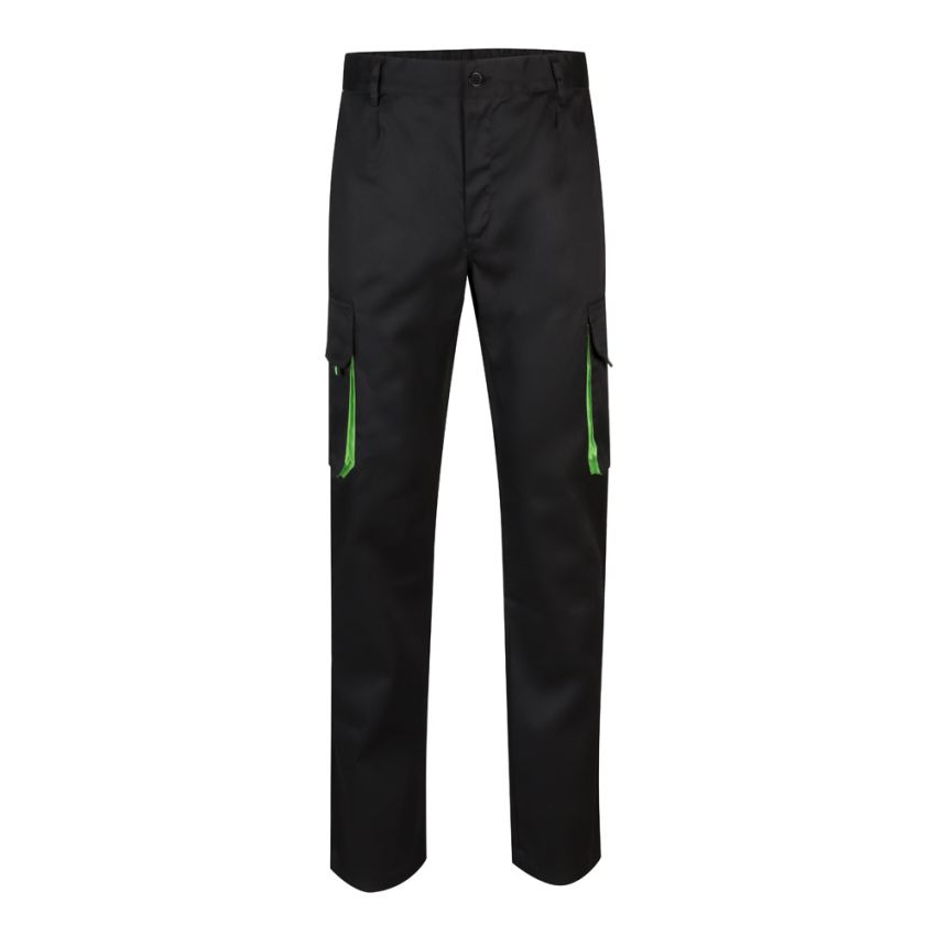 VL HYPNOS Two-tone twill multi-pocket trousers (200g/m²), in cotton (35%) and polyester (65%).