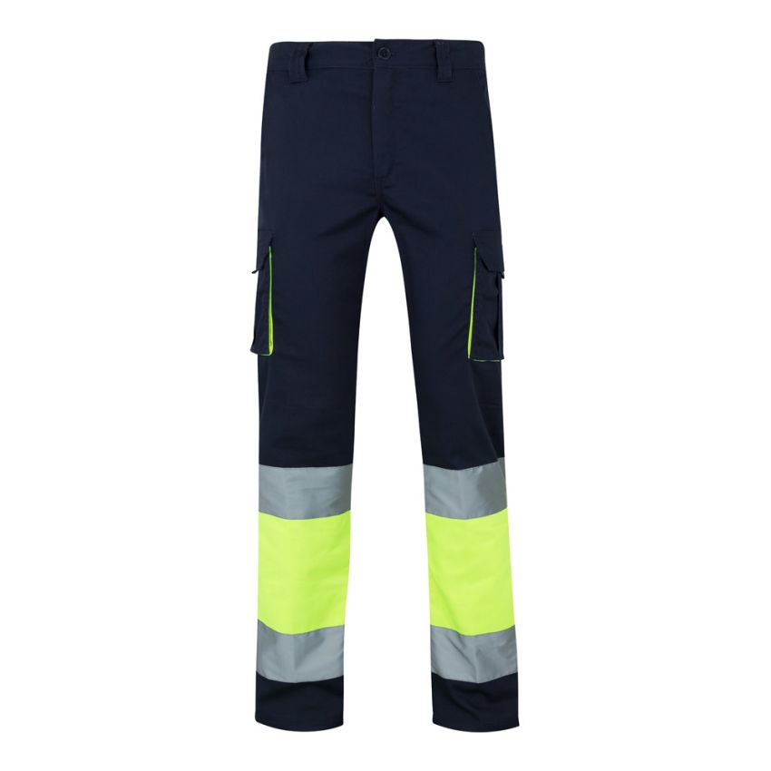 VL ZEUS LARGE Two-tone multi-pocket stretch trousers (240g/m²), in cotton (46%), EME (38%) and polyester (16%).