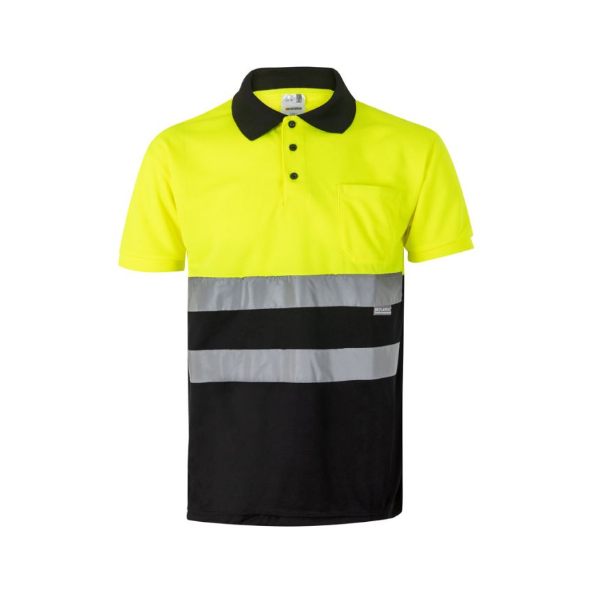 VL CUPID Two-tone bird-eye polo shirt (160g/m²), short sleeves, 100% polyester