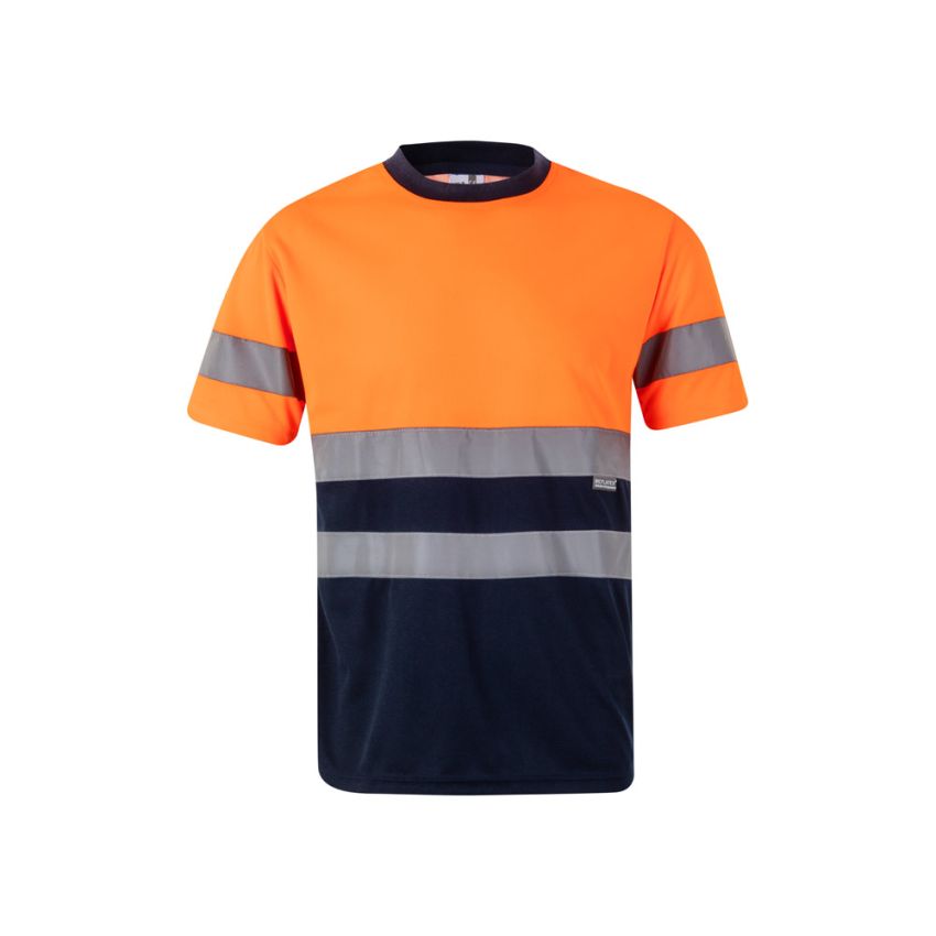 VL BRAHMA two-tone technical bird-eye T-shirt (140gsm), made of 100% polyester