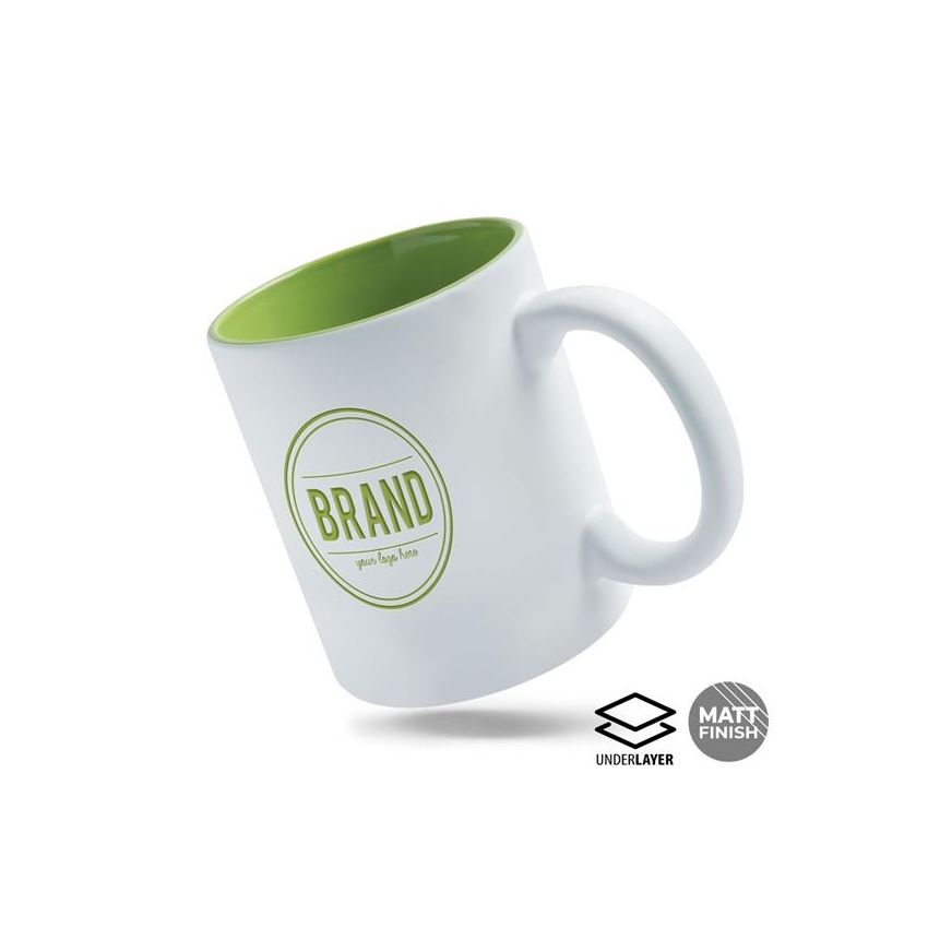 Matte Popmug Ceramic Mug with Matte Exterior, 325ml