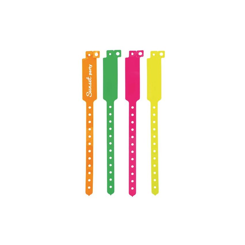Darlen Tamper-Proof Fluorescent Vinyl Identification Wristband