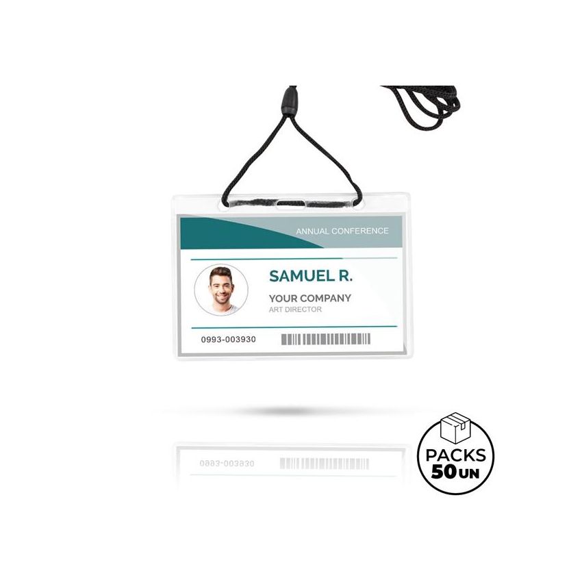 Fly PVC ID badge with neck strap