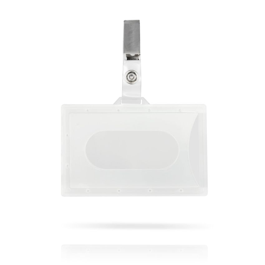Rigid PVC ID holder with spring