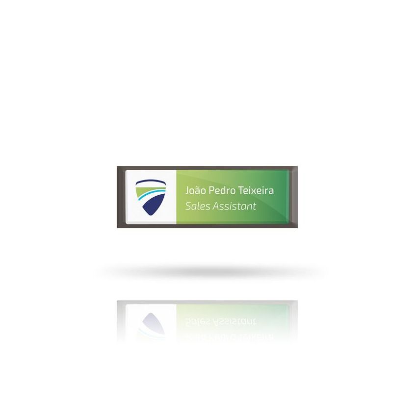 ID-PLATE A Identification badge ID PLATE with magnet - anthracite