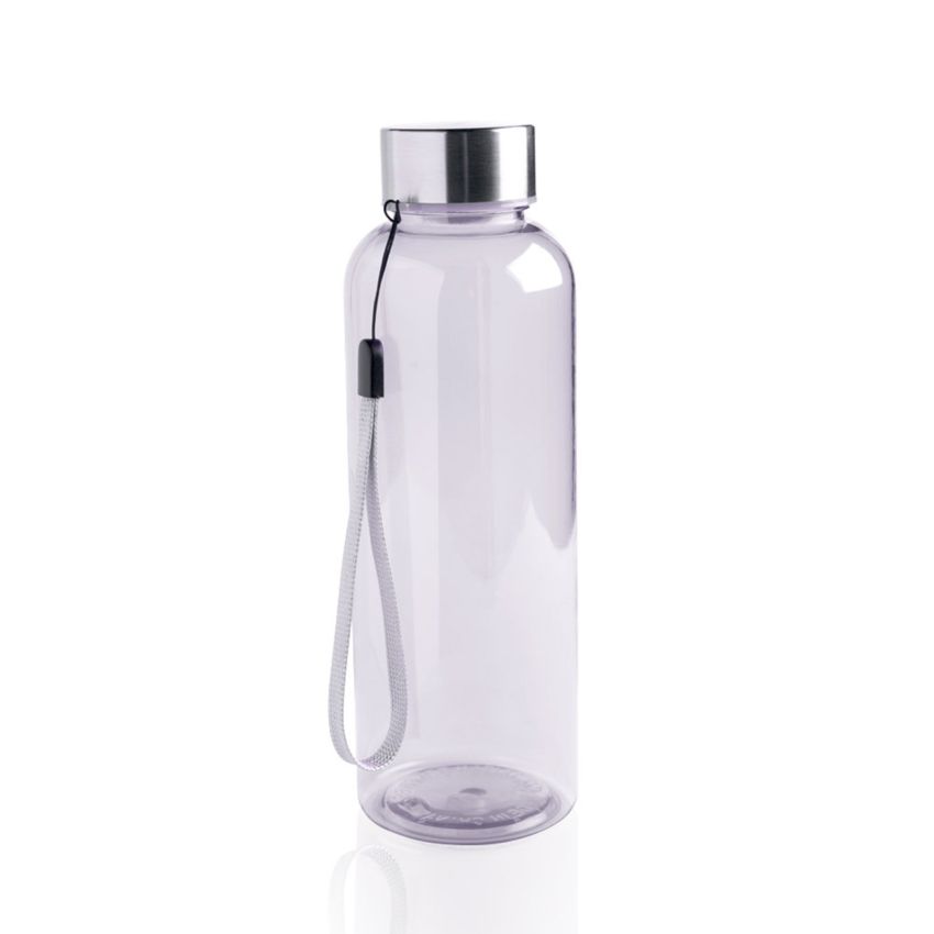 RPETbottle 500ml bottle in RPET, with steel lid and strap