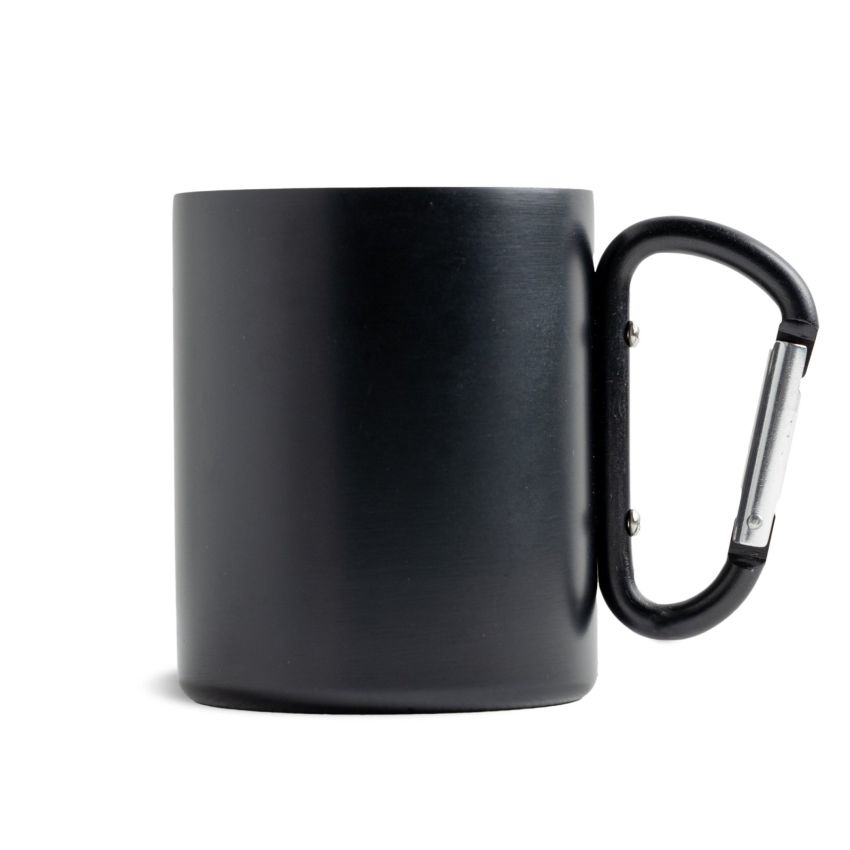 MRSS Hook Mug in Stainless Steel, with Double Wall and Carabiner