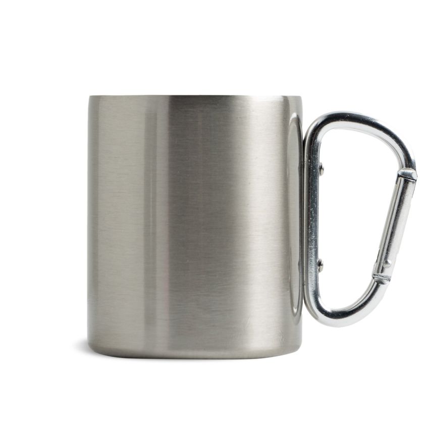 MRSS Hook Mug in Stainless Steel, with Double Wall and Carabiner