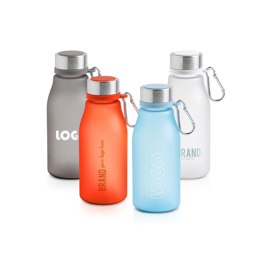 Bijou Bottle in Frosted RPET 350ml, with Carabiner