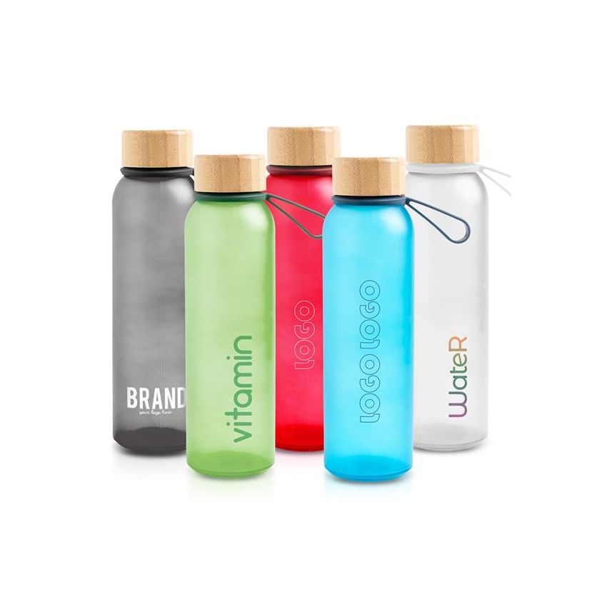 Atlântida Frosted Glass Bottle 500ml, with Silicone Handle