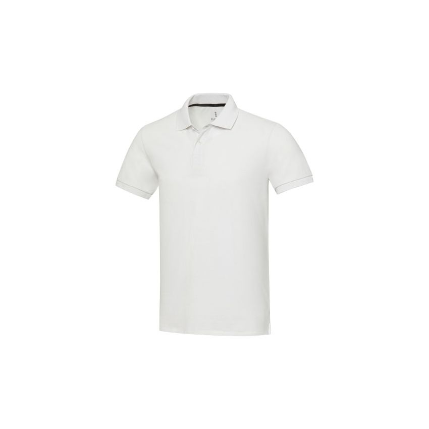 Unisex short sleeve polo shirt in recycled material 
