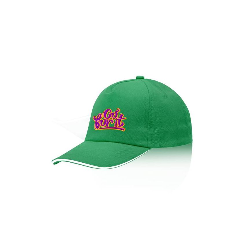Zectra Adult Cap, sandwich peak, made of combed cotton
